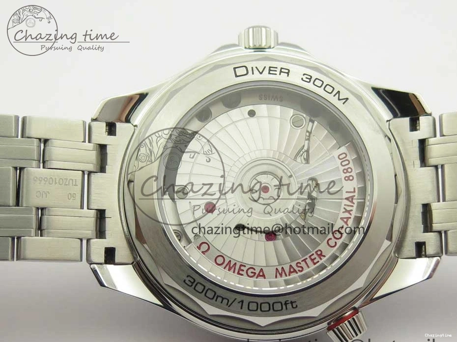 0419 ZeroBulk 2018 Seamaster Diver 300M OMF Best Edition Blue Ceramic Blue Dial on SS Bracelet A8800 (Black Balance Wheel) 7957